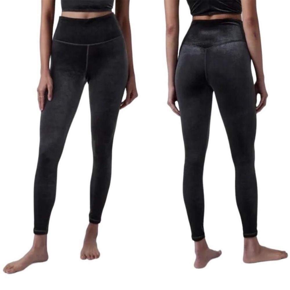 Athleta Elation Velvet Tight Black Size Small
